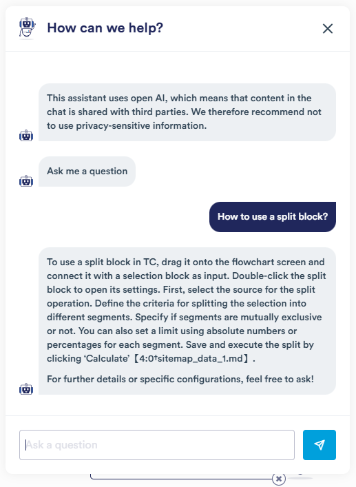 Chatbot question | Ternair Campaign